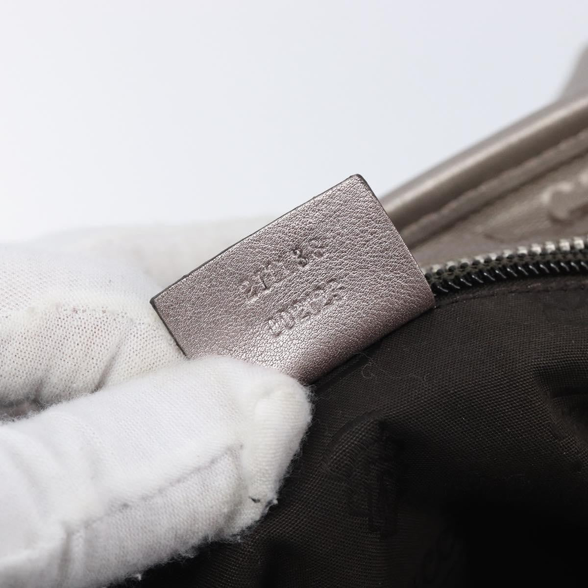 Gucci Tote GG Imprime, Silver, Canvas, Tote Bag