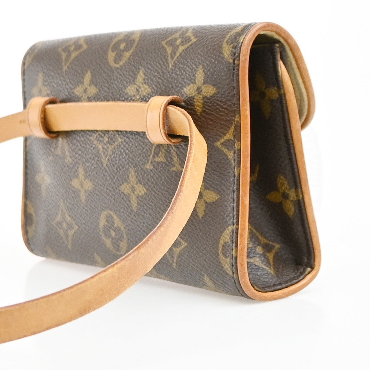 Louis Vuitton Florentine Pochette Canvas, Brown, Canvas, Clutch