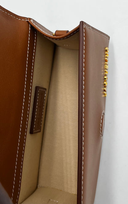 Jacquemus Le Bambinou Flap Bag Leather, Brown, Leather, Handbag