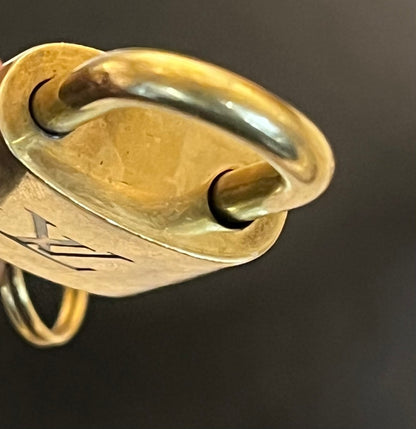 Louis Vuitton Padlock and Key Logo Metal, Gold, Metal, Charm