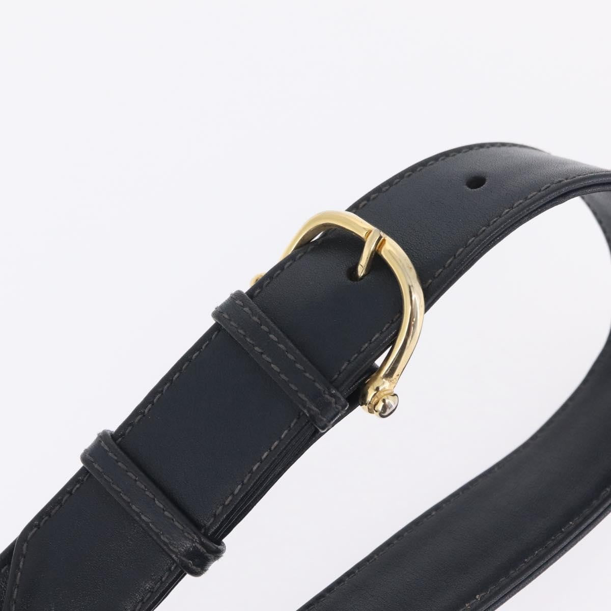 Celine Shoulder Leather, Navy, Leather, Shoulder Bag