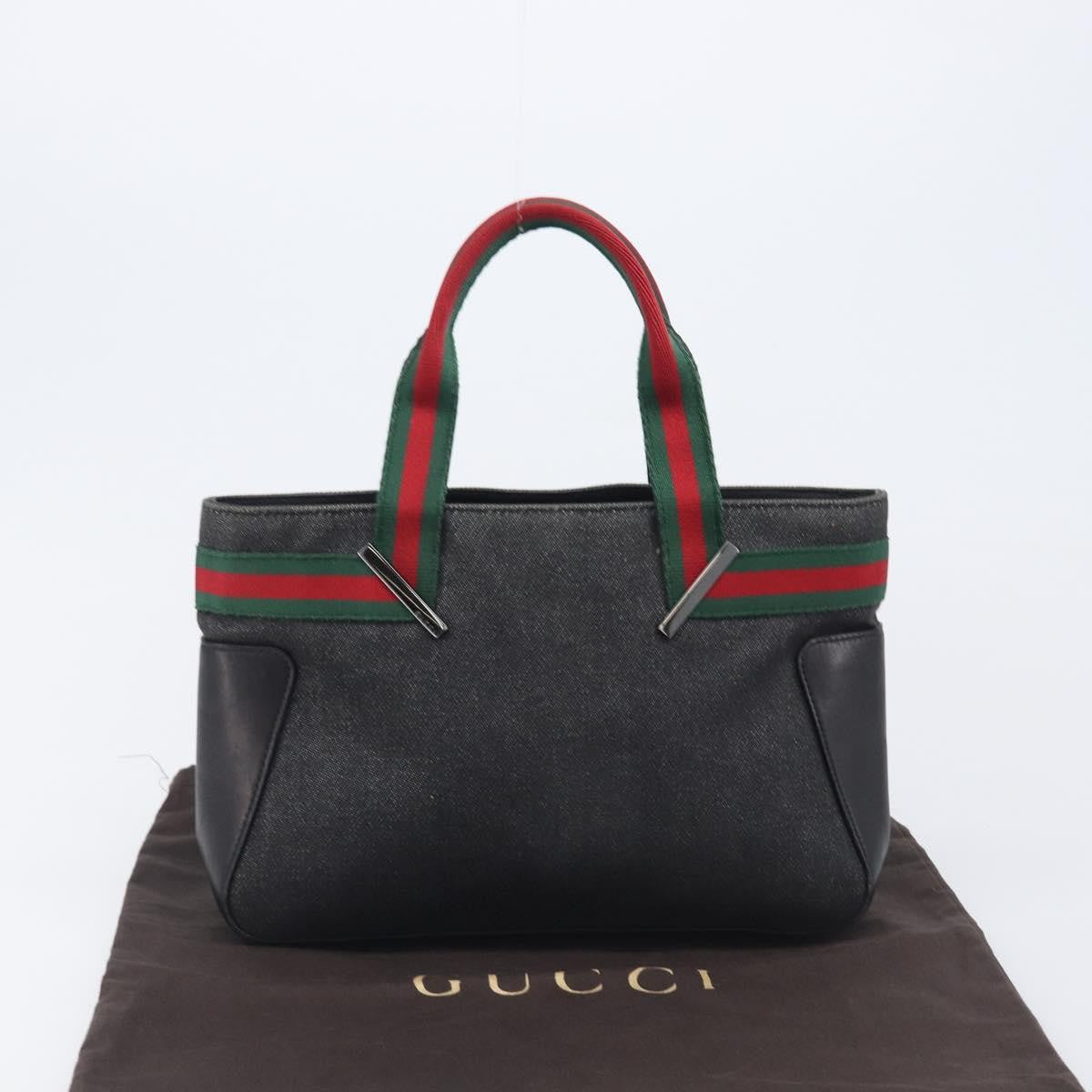 Gucci Sherry Line Tote Canvas, Black, Canvas, Tote Bag