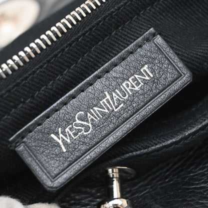 Saint Laurent Muse Two Leather, Black, Leather, Handbag