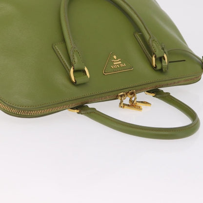 Prada Promenade Saffiano Leather, Green, Leather, Handbag