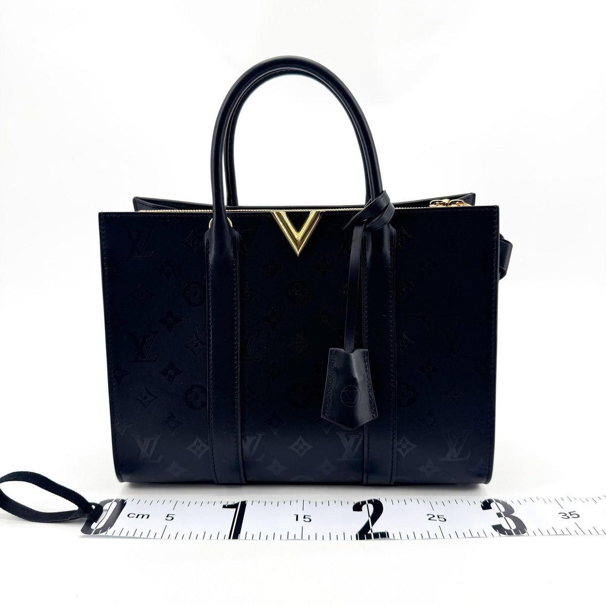 Louis Vuitton Very Monogram Leather, Black, Leather, Tote Bag