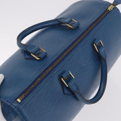 Louis Vuitton Speedy Epi Leather, Blue, Leather, Handbag