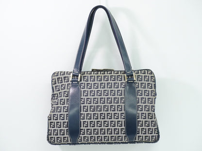 Fendi Vintage shoulderbag Canvas, Navy, Canvas, Shoulder Bag