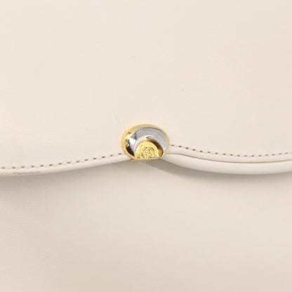 Gucci Shoulder Leather, White, Leather, Shoulder Bag