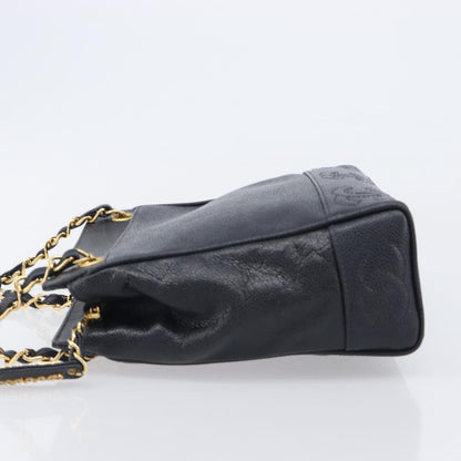 Chanel Vintage Zipped Chain Caviar, Black, Leather, Tote Bag