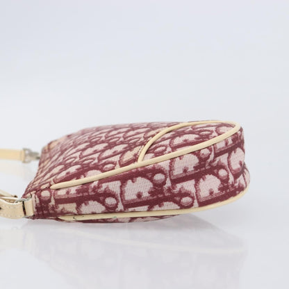 Christian Dior Vintage Saddle Bag Canvas, Red, Canvas, Clutch