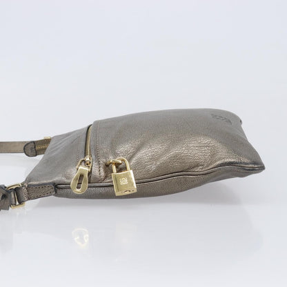 Loewe Front Pocket Leather, Gold, Leather, Crossbody Bag
