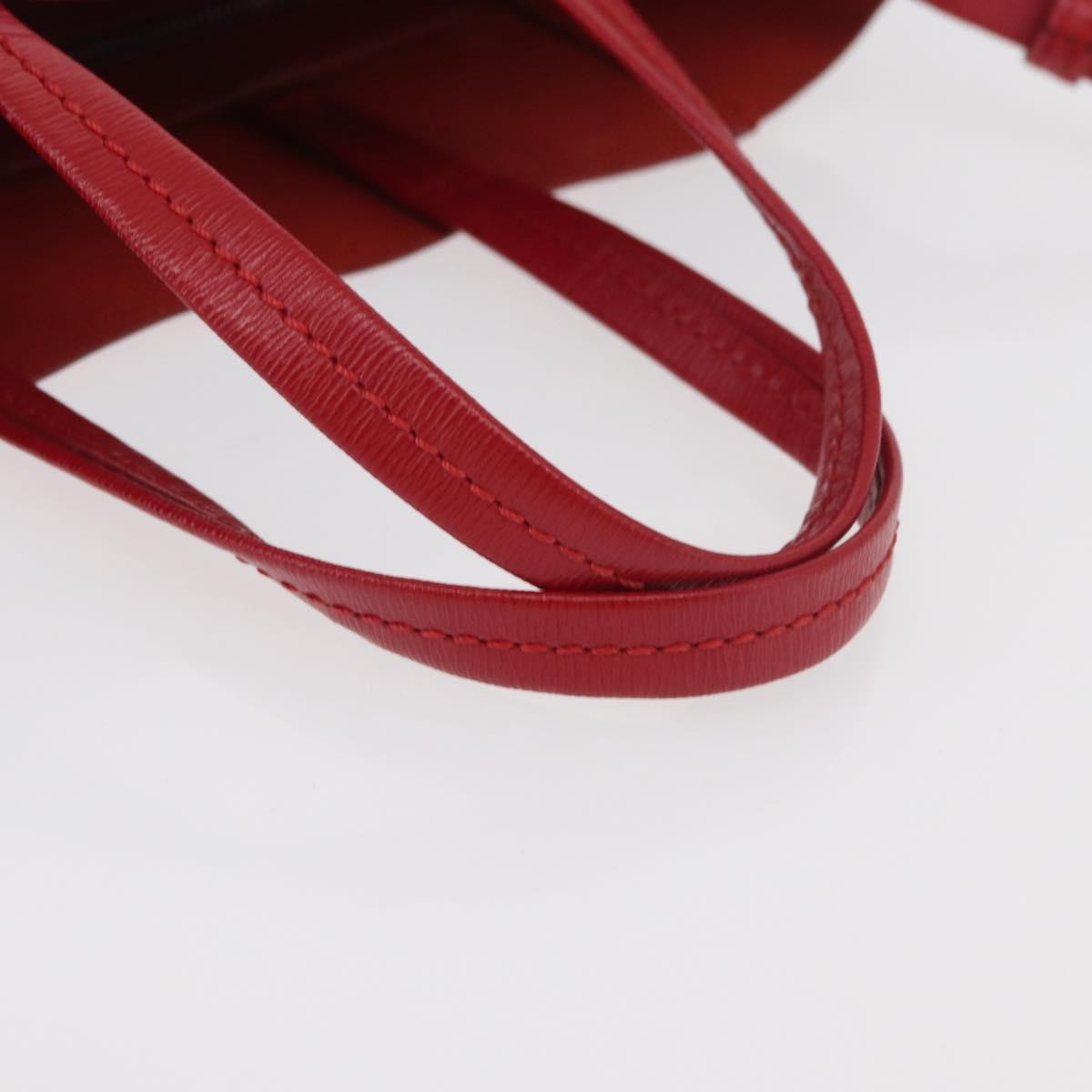 Celine Vertical Cabas Leather, Red, Leather, Tote Bag