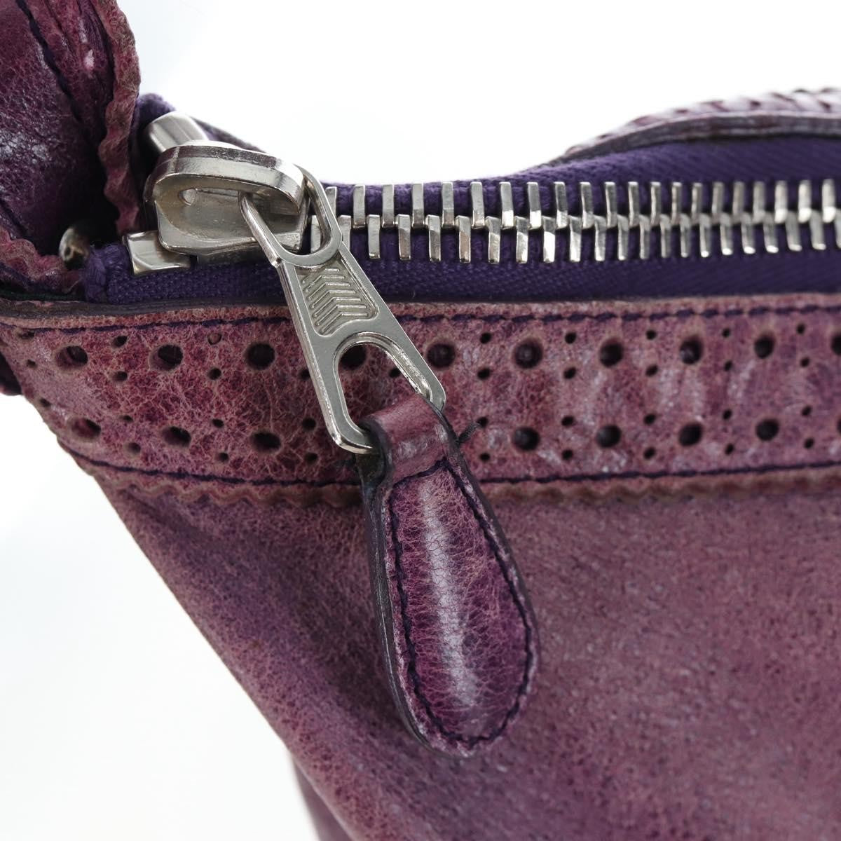Balenciaga Covered Giant Brogues Day Hobo Leather, Purple, Leather, Shoulder Bag