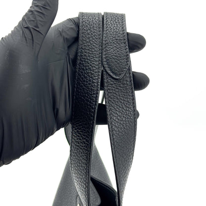 Prada Flou Dynamique Open Vitello Daino, Black, Leather, Tote Bag