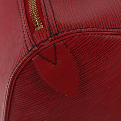 Louis Vuitton Keepall Epi, Red, Leather, Travel Bag