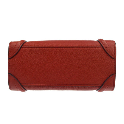 Celine Luggage Grainy Leather, Red, Leather, Handbag