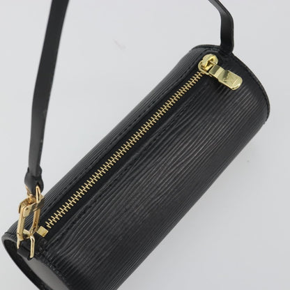 Louis Vuitton Soufflot Pochette Epi Leather, Black, Leather, Clutch