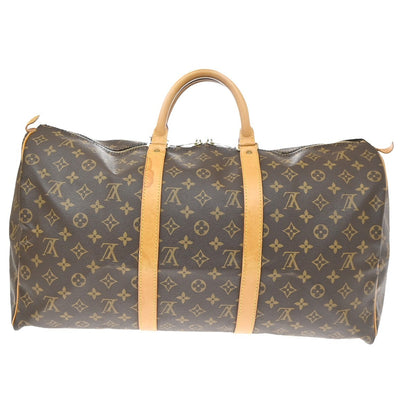 Louis Vuitton Keepall Monogram, Brown, Canvas, Travel Bag