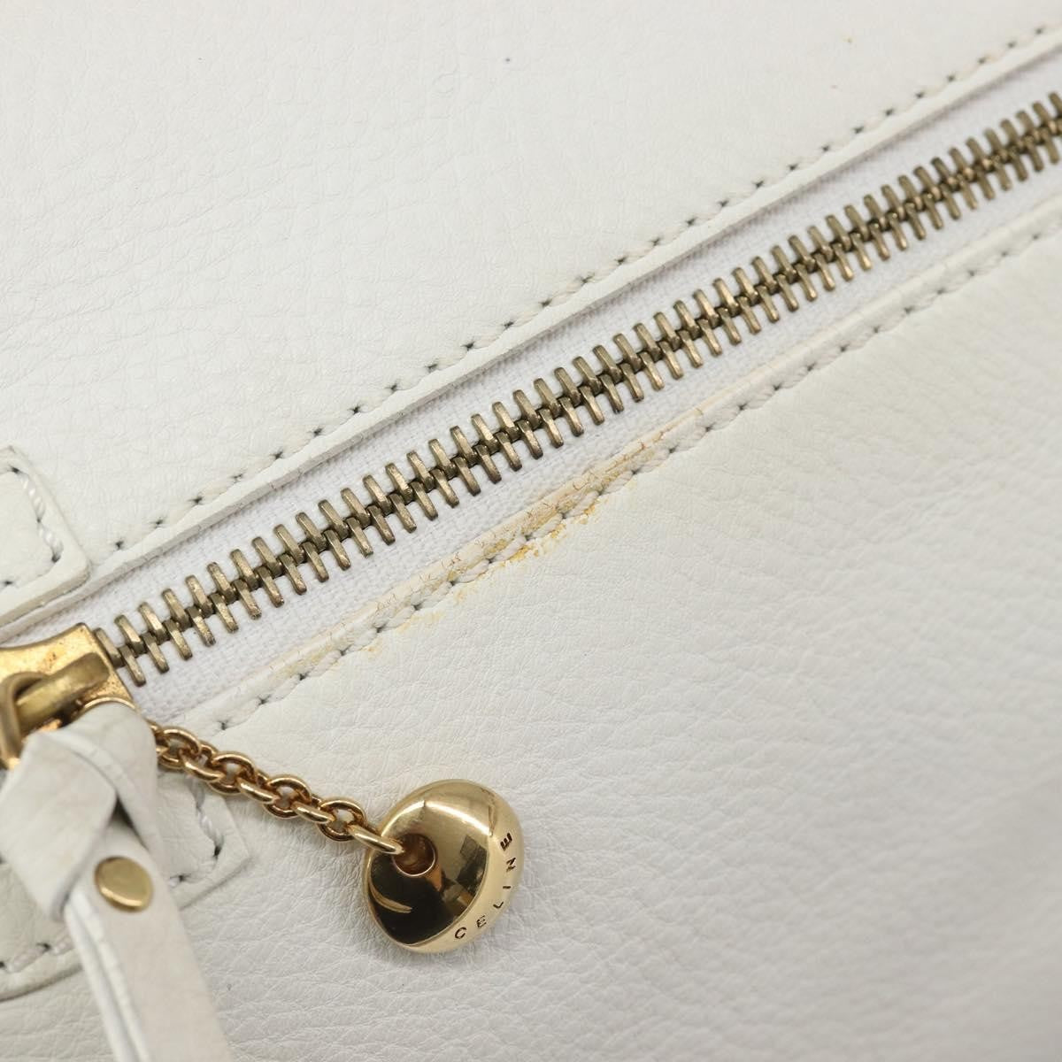 Celine Handbag Leather, White, Leather, Handbag