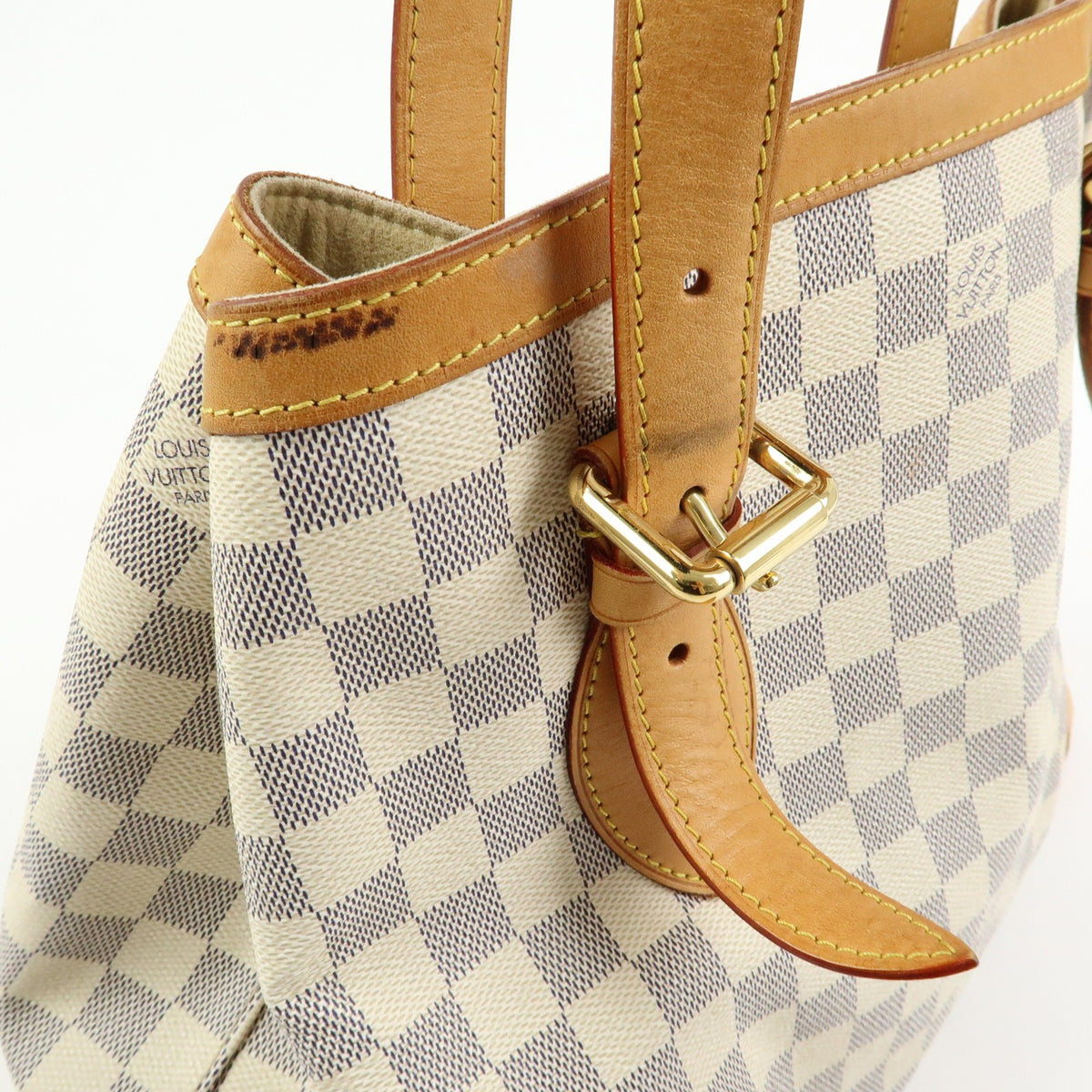Louis Vuitton Hampstead Damier, Beige, Canvas, Handbag
