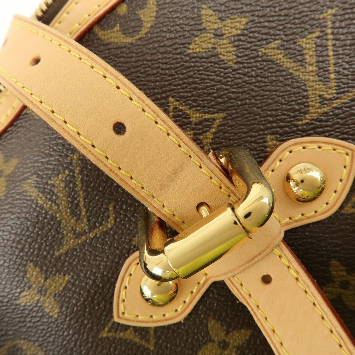 Louis Vuitton Palermo Monogram Canvas, Brown, Canvas, Handbag