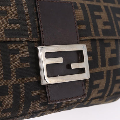 Fendi Baguette Zucca Canvas, Brown, Canvas, Handbag