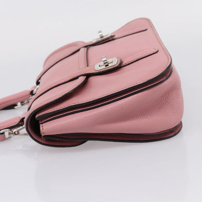 Miu Miu Beau Top Handle Leather, Pink, Leather, Handbag