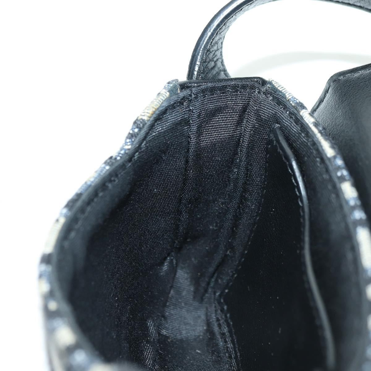 Christian Dior Clasp Lock Messenger Oblique Canvas and Leather, Navy, Canvas, Clutch