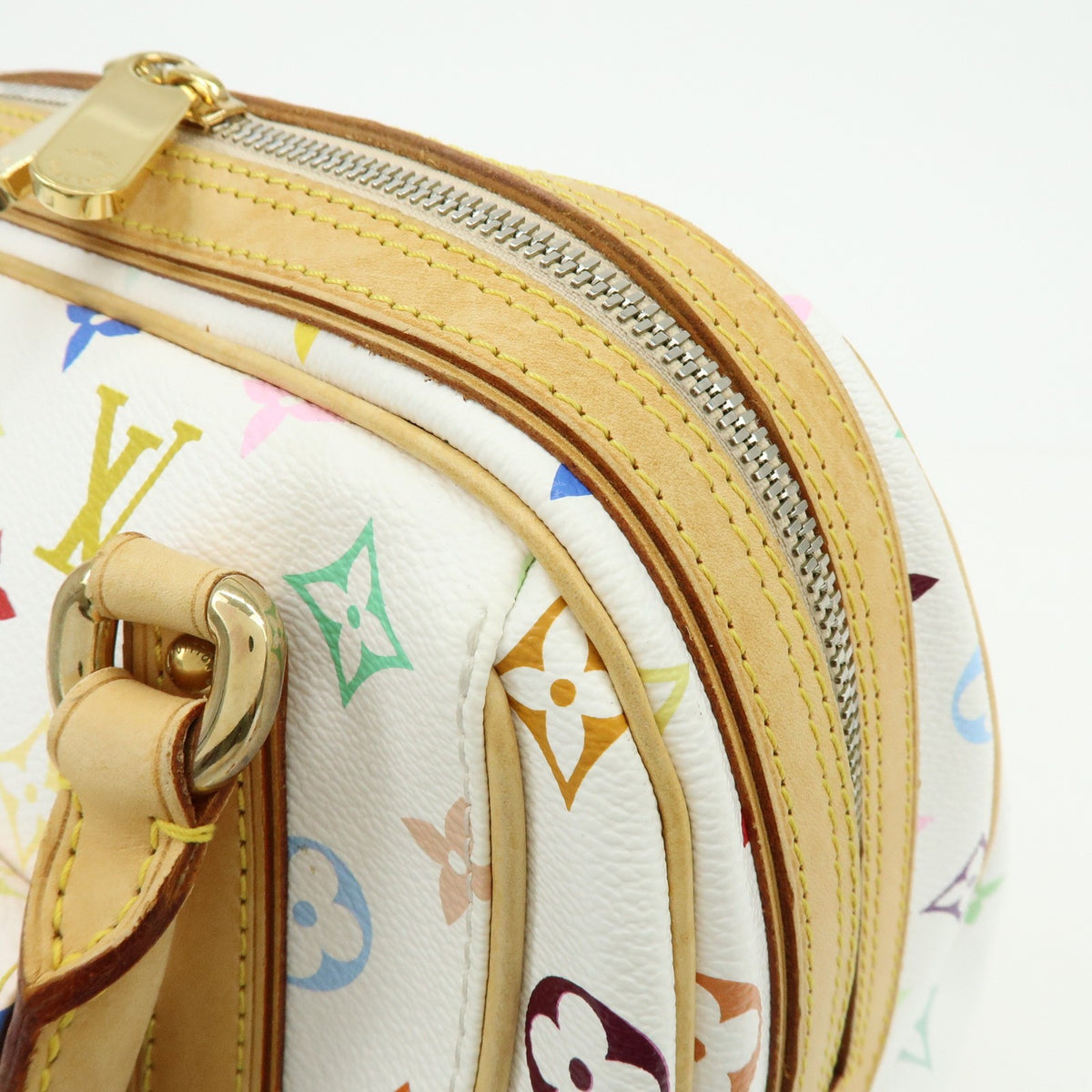 Louis Vuitton Priscilla Monogram Multicolor, White, Canvas, Handbag