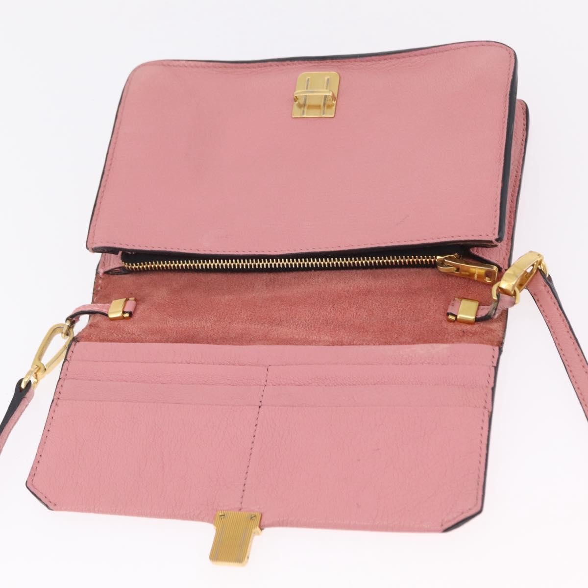 Miu Miu Madras Shoulder Leather, Pink, Leather, Crossbody Bag