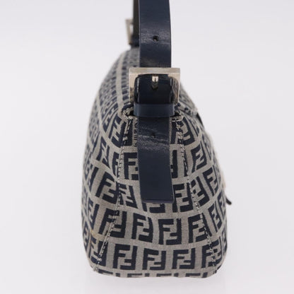 Fendi Baguette Zucchino Canvas, Navy, Canvas, Handbag