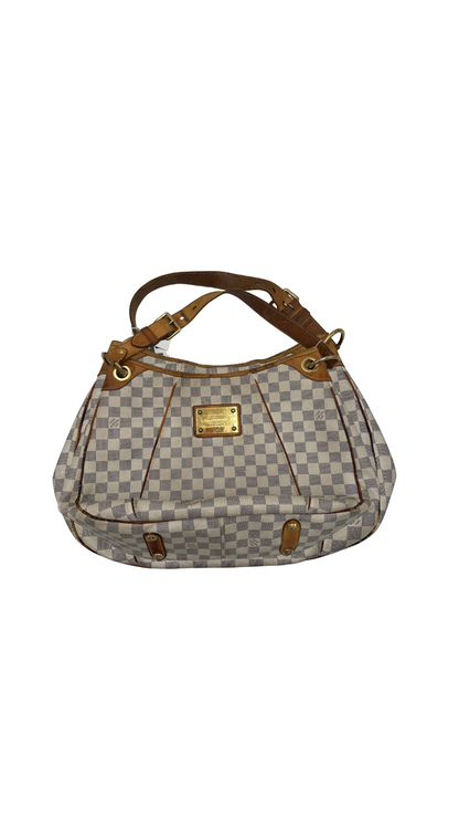 Louis Vuitton Galliera Handbag Damier, BROWN, LEATHER, Shoulder bag