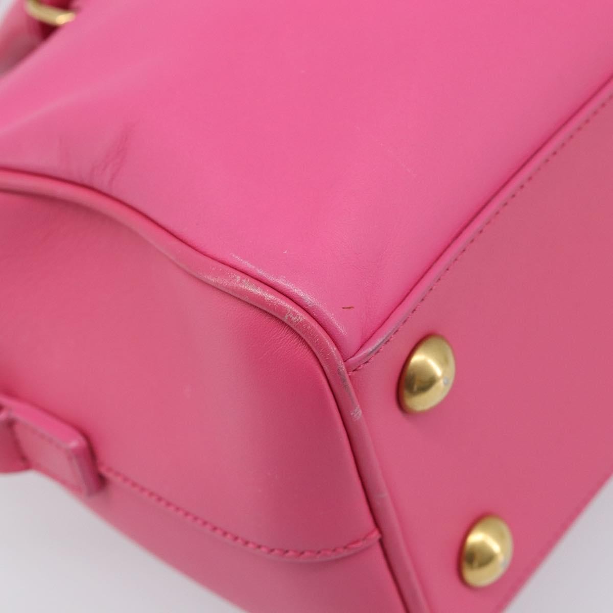 Saint Laurent Classic Duffle Leather, Pink, Leather, Handbag