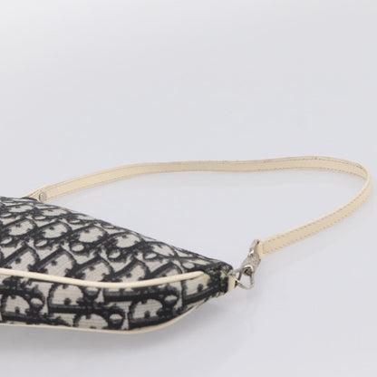 Christian Dior Vintage Saddle Diorissimo Canvas, Gray, Canvas, Handbag