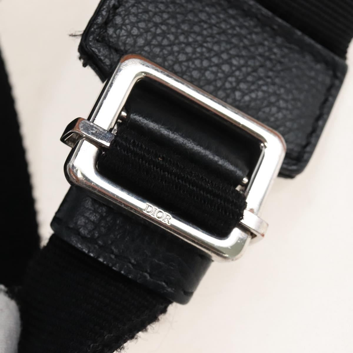Christian Dior Motion Oblique Canvas with Leather, Black, Canvas, Backpack