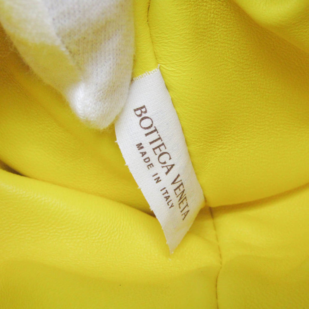 Bottega Veneta The Wave Twisted Chenille, Yellow, Textile, Clutch