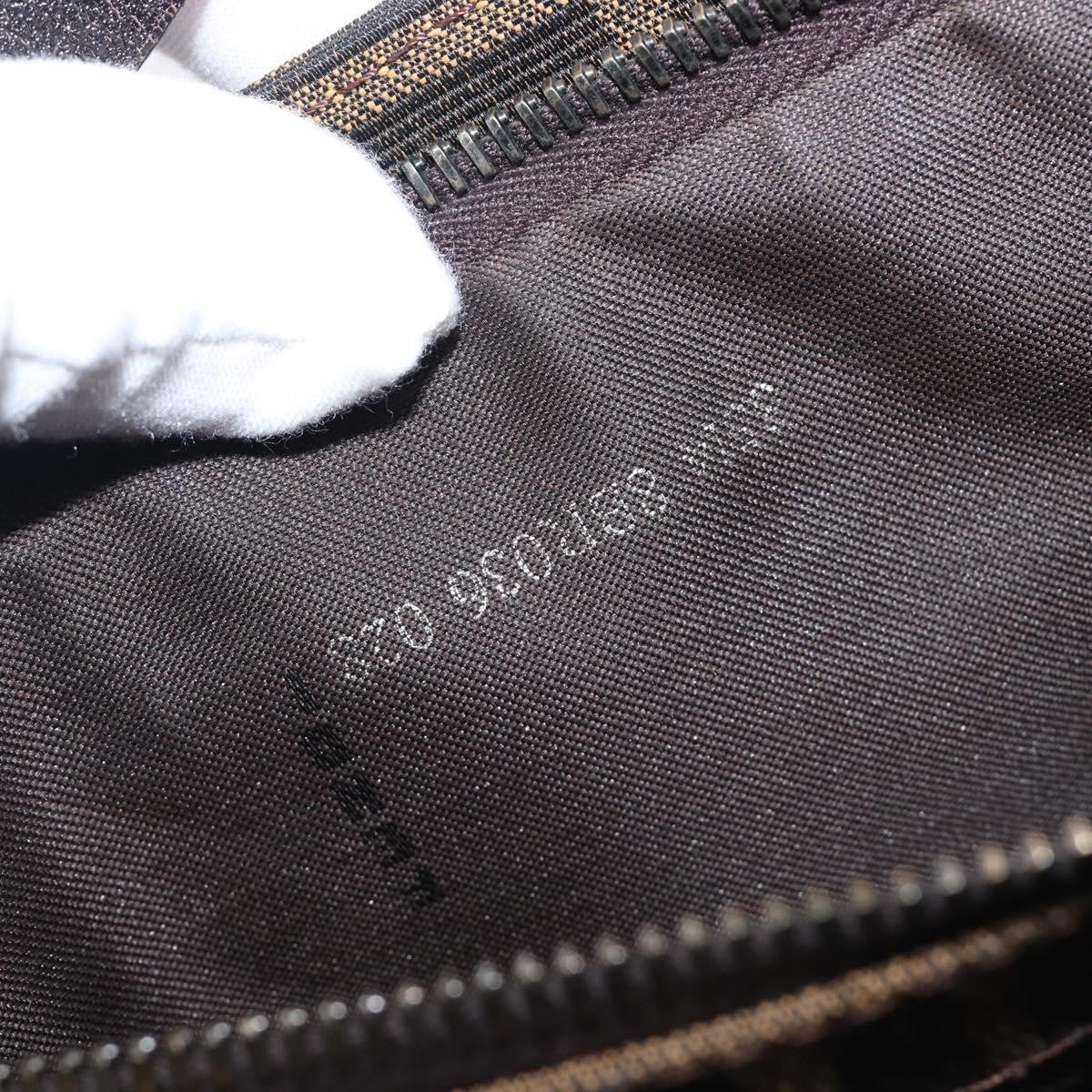 Fendi Vintage Pocket Zucca Canvas, Brown, Canvas, Shoulder Bag