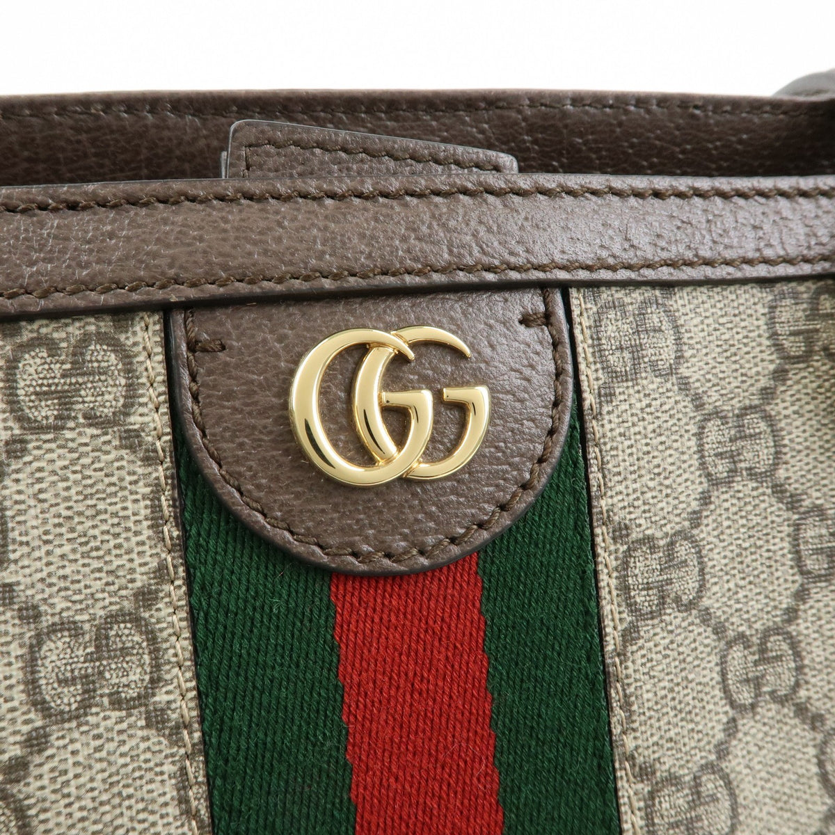Gucci Ophidia Shopping GG Coated Canvas, Beige, Canvas, Tote Bag
