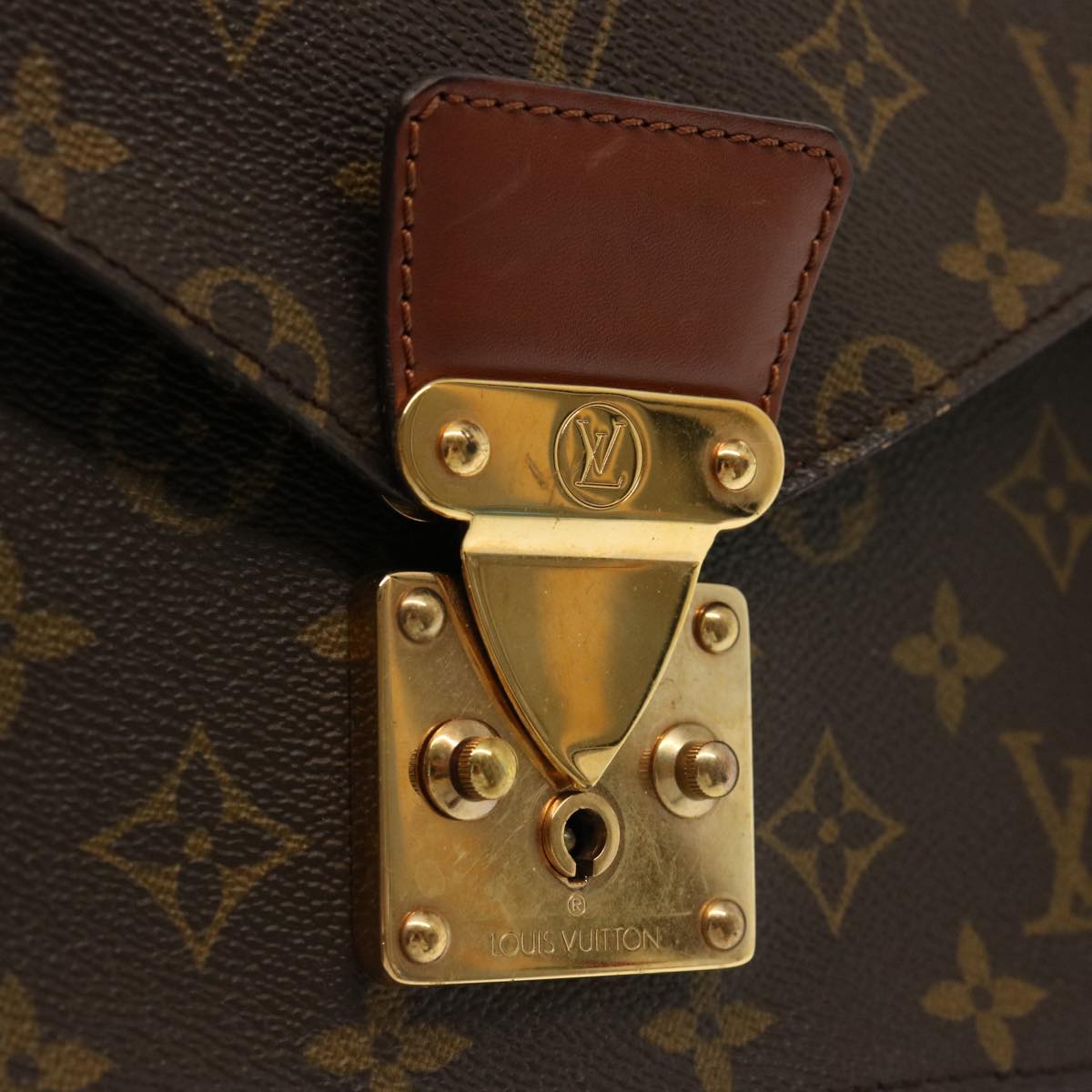 Louis Vuitton Monceau Handbag Monogram Canvas, BROWN, CANVAS, Handbag