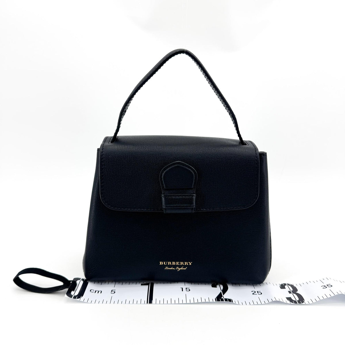 Burberry Camberley Top Handle Leather, Black, Leather, Handbag