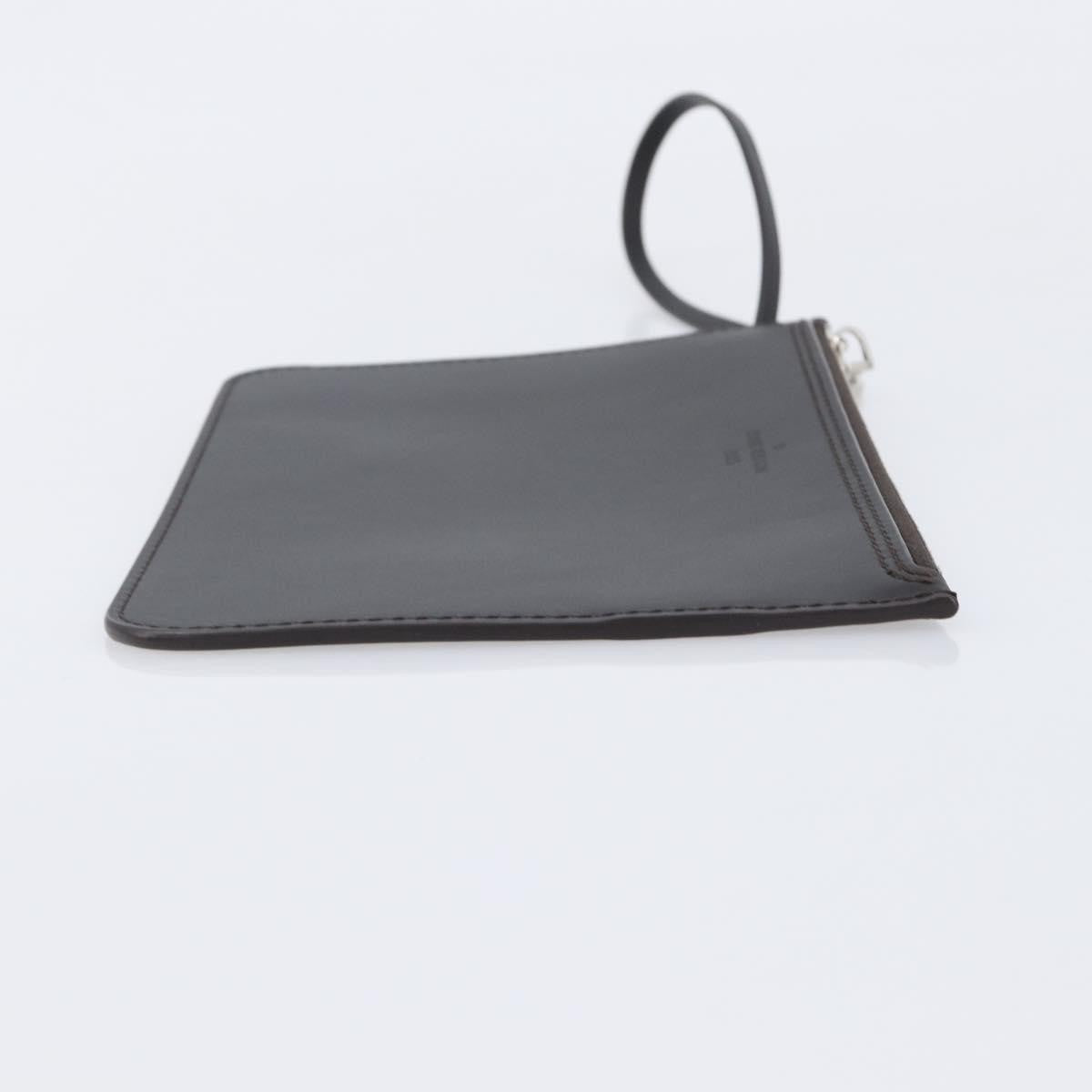 Louis Vuitton Neverfull Pochette Leather, Brown, Leather, Clutch