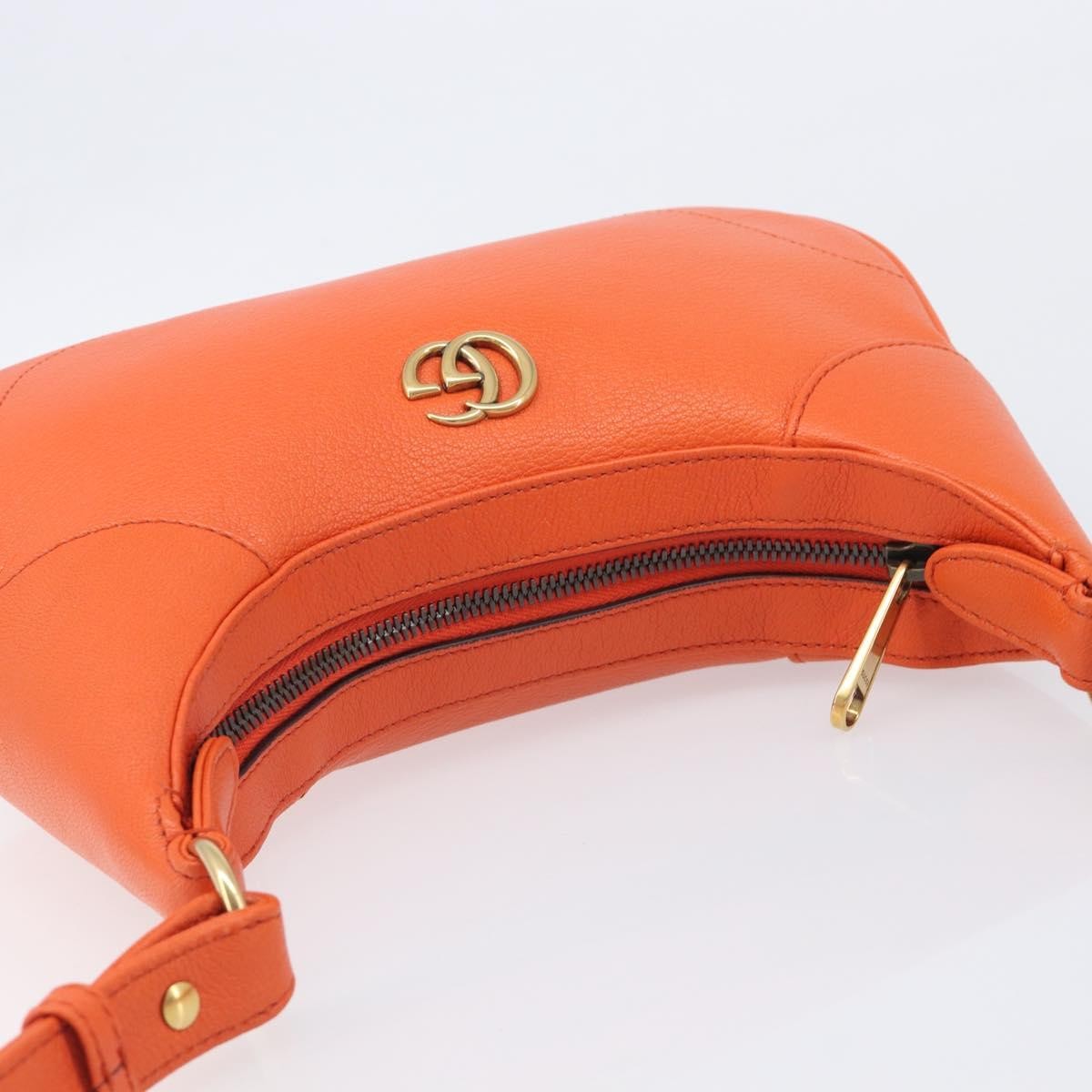 Gucci Aphrodite Leather, Orange, Leather, Shoulder Bag
