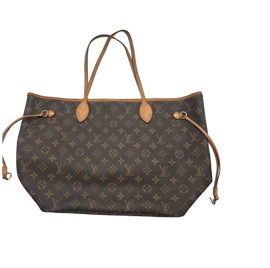 Louis Vuitton Neverfull NM Tote Monogram Canvas, Brown, Leather, Shoulder Bag