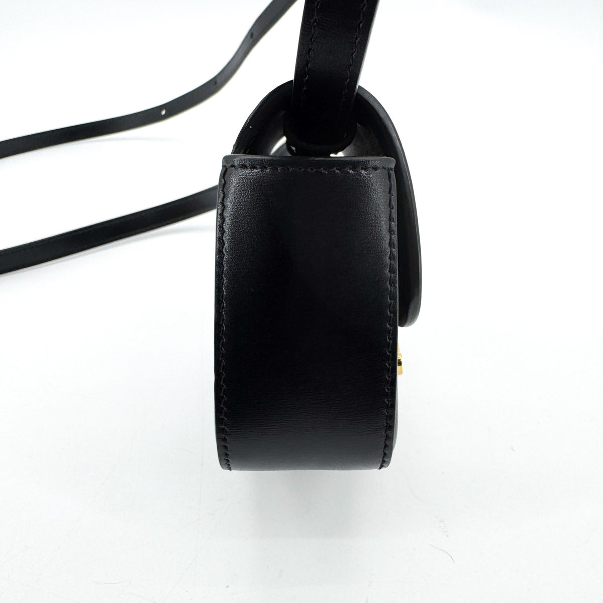 Celine Triomphe Triomphe Coated Canvas, Black, Leather, Shoulder Bag