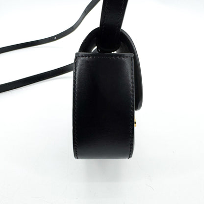 Celine Triomphe Triomphe Coated Canvas, Black, Leather, Shoulder Bag