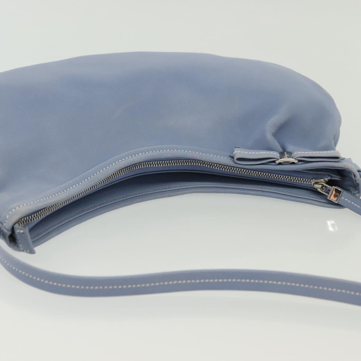 Salvatore Ferragamo Vala Leather, Blue, Leather, Shoulder Bag
