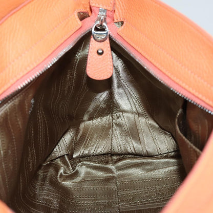 Salvatore Ferragamo Sofia Satchel Grainy Leather, Orange, Leather, Handbag