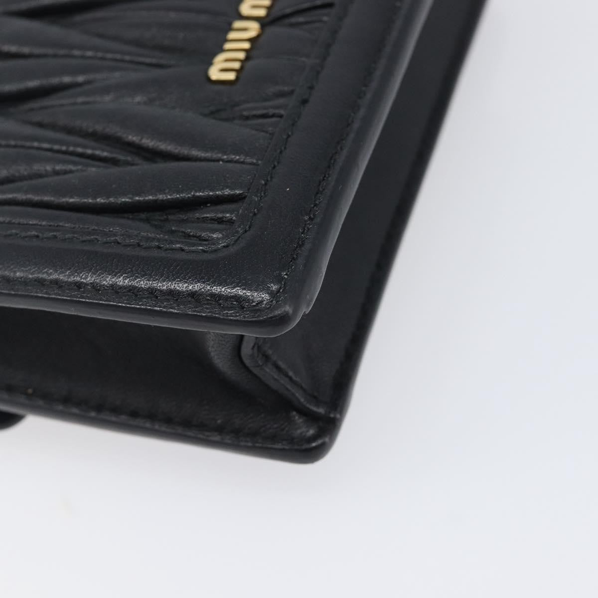 Miu Miu Biker Chain Matelasse Leather, Black, Leather, Shoulder Bag