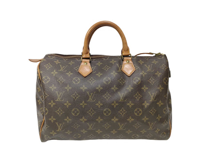 Louis Vuitton Speedy Monogram, Brown, Canvas, Handbag