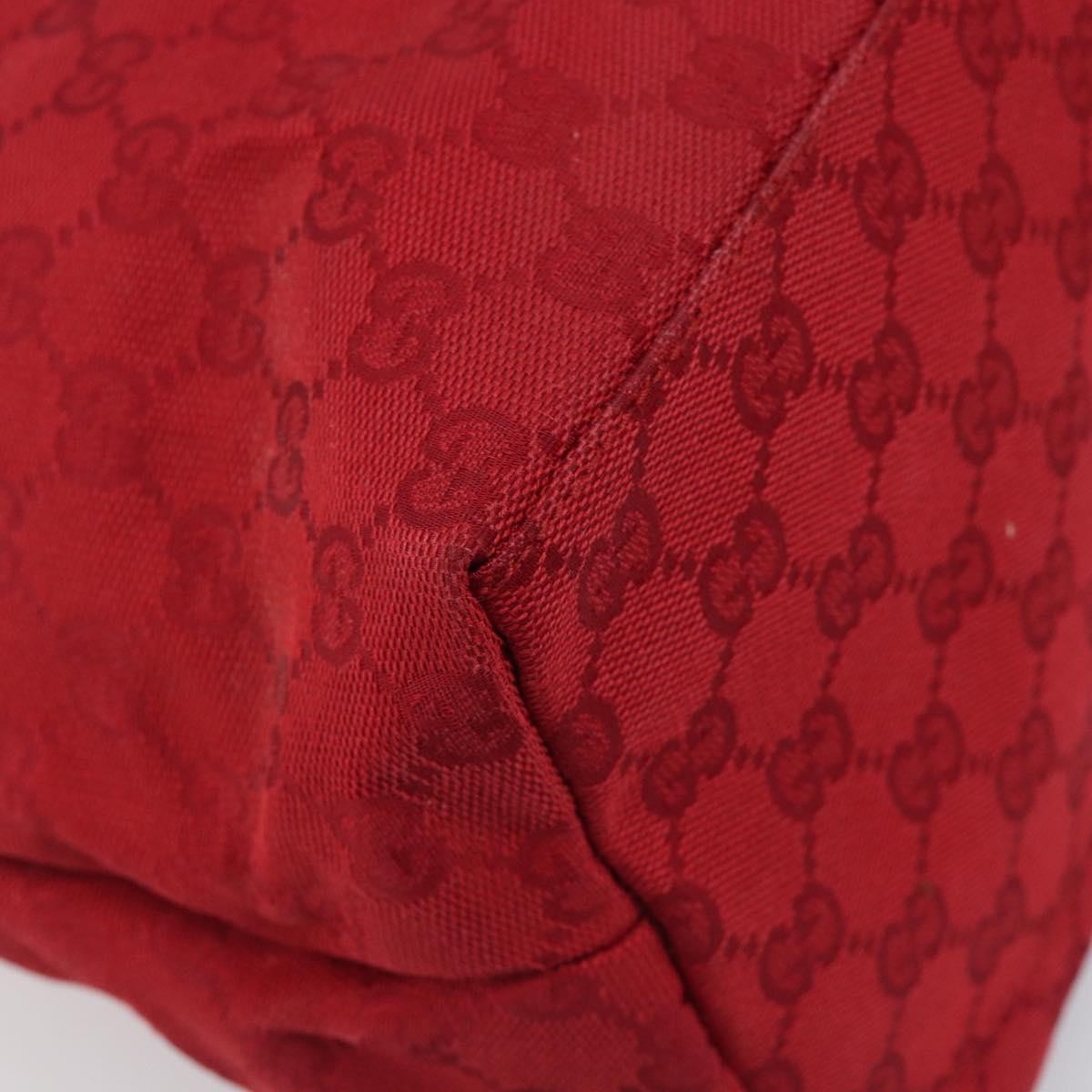 Gucci Double Pocket Zip Hobo GG Canvas, Red, Canvas, Shoulder Bag
